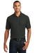 Port Authority K100P Mens Core Classic Short Sleeve Polo Shirt w/ Pocket Deep Black Model Front