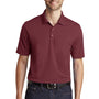 Port Authority Mens Dry Zone Moisture Wicking Short Sleeve Polo Shirt - Burgundy