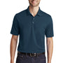 Port Authority Mens Dry Zone Moisture Wicking Short Sleeve Polo Shirt - River Navy Blue