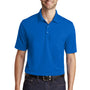 Port Authority Mens Dry Zone Moisture Wicking Short Sleeve Polo Shirt - True Royal Blue