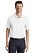 Port Authority K110 Mens Dry Zone Moisture Wicking Short Sleeve Polo Shirt White Model Front