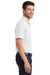 Port Authority K110 Mens Dry Zone Moisture Wicking Short Sleeve Polo Shirt White Model Side