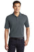 Port Authority K110P Mens Dry Zone Moisture Wicking Short Sleeve Polo Shirt w/ Pocket Graphite Grey Model Front