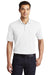 Port Authority K110P Mens Dry Zone Moisture Wicking Short Sleeve Polo Shirt w/ Pocket White Model Front