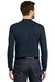 Port Authority K321 Mens Long Sleeve Mock Neck T-Shirt Navy Blue Model Back