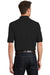 Port Authority K420P Mens Shrink Resistant Short Sleeve Polo Shirt w/ Pocket Black Model Back