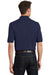 Port Authority K420P Mens Shrink Resistant Short Sleeve Polo Shirt w/ Pocket Navy Blue Model Back