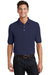 Port Authority K420P Mens Shrink Resistant Short Sleeve Polo Shirt w/ Pocket Navy Blue Model Front