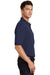 Port Authority K420P Mens Shrink Resistant Short Sleeve Polo Shirt w/ Pocket Navy Blue Model Side