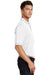 Port Authority K420P Mens Shrink Resistant Short Sleeve Polo Shirt w/ Pocket White Model Side