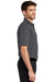 Port Authority K455/TLK455 Mens Rapid Dry Moisture Wicking Short Sleeve Polo Shirt Charcoal Grey Model Side