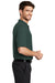 Port Authority K500P/TLK500P Mens Silk Touch Wrinkle Resistant Short Sleeve Polo Shirt w/ Pocket Dark Green Model Side