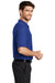 Port Authority K500P/TLK500P Mens Silk Touch Wrinkle Resistant Short Sleeve Polo Shirt w/ Pocket Royal Blue Model Side