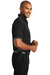 Port Authority K524 Mens Dry Zone Moisture Wicking Short Sleeve Polo Shirt Black/Iron Grey Model Side