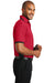 Port Authority K524 Mens Dry Zone Moisture Wicking Short Sleeve Polo Shirt Engine Red/Black Model Side