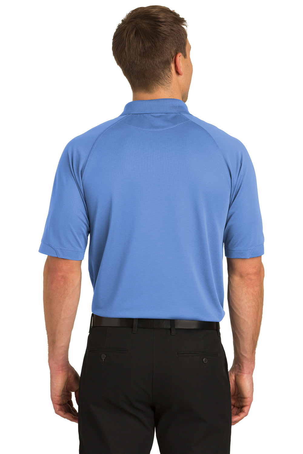 Port Authority K525/TLK525 Mens Dry Zone Moisture Wicking Short Sleeve Polo Shirt Blue Lake Model Back