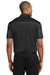 Port Authority K547 Mens Silk Touch Performance Moisture Wicking Short Sleeve Polo Shirt Black/Steel Grey Model Back