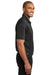 Port Authority K547 Mens Silk Touch Performance Moisture Wicking Short Sleeve Polo Shirt Black/Steel Grey Model Side