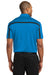 Port Authority K547 Mens Silk Touch Performance Moisture Wicking Short Sleeve Polo Shirt Brilliant Blue/Black Model Back