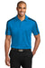 Port Authority K547 Mens Silk Touch Performance Moisture Wicking Short Sleeve Polo Shirt Brilliant Blue/Black Model Front