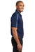 Port Authority K547 Mens Silk Touch Performance Moisture Wicking Short Sleeve Polo Shirt Navy Blue/Carolina Blue Model Side