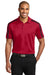 Port Authority K547 Mens Silk Touch Performance Moisture Wicking Short Sleeve Polo Shirt Red/Black Model Front