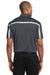 Port Authority K547 Mens Silk Touch Performance Moisture Wicking Short Sleeve Polo Shirt Steel Grey/White Model Back