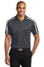 Port Authority K547 Mens Silk Touch Performance Moisture Wicking Short Sleeve Polo Shirt Steel Grey/White Model Front