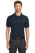 Port Authority K555 Mens Moisture Wicking Short Sleeve Polo Shirt Dress Navy Blue Model Front