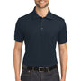 Port Authority Mens Moisture Wicking Short Sleeve Polo Shirt - Dress Navy Blue