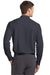 Port Authority K570 Mens Dimension Moisture Wicking Long Sleeve Button Down Shirt w/ Pocket Battleship Grey Model Back