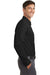 Port Authority K570 Mens Dimension Moisture Wicking Long Sleeve Button Down Shirt w/ Pocket Black Model Side