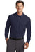 Port Authority K570 Mens Dimension Moisture Wicking Long Sleeve Button Down Shirt w/ Pocket Dark Navy Blue Model Front