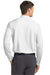 Port Authority K570 Mens Dimension Moisture Wicking Long Sleeve Button Down Shirt w/ Pocket White Model Back