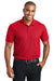 Port Authority K600 Mens EZPerformance Moisture Wicking Short Sleeve Polo Shirt Apple Red Model Front