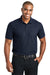 Port Authority K600 Mens EZPerformance Moisture Wicking Short Sleeve Polo Shirt Navy Blue Model Front