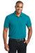 Port Authority K600 Mens EZPerformance Moisture Wicking Short Sleeve Polo Shirt Teal Blue Front