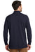 Port Authority K8000LS Mens Wrinkle Resistant Long Sleeve Polo Shirt Navy Blue Model Back