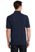 Port & Company KP1500 Mens Stain Resistant Short Sleeve Polo Shirt Deep Navy Blue Model Back