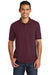 Port & Company KP55/KP55T Mens Core Stain Resistant Short Sleeve Polo Shirt Athletic Maroon Model Front