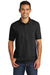 Port & Company KP55/KP55T Mens Core Stain Resistant Short Sleeve Polo Shirt Jet Black Model Front