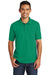 Port & Company KP55/KP55T Mens Core Stain Resistant Short Sleeve Polo Shirt Kelly Green Model Front