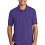 Port & Company Mens Core Stain Resistant Short Sleeve Polo Shirt - Purple