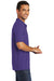 Port & Company KP55/KP55T Mens Core Stain Resistant Short Sleeve Polo Shirt Purple Model Side