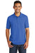 Port & Company KP55/KP55T Mens Core Stain Resistant Short Sleeve Polo Shirt Royal Blue Model Front