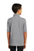 Port & Company KP55Y Youth Core Stain Resistant Short Sleeve Polo Shirt Heather Grey Model Back