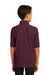 Port & Company KP55Y Youth Core Stain Resistant Short Sleeve Polo Shirt Athletic Maroon Model Back