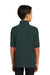 Port & Company KP55Y Youth Core Stain Resistant Short Sleeve Polo Shirt Dark Green Model Back