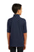 Port & Company KP55Y Youth Core Stain Resistant Short Sleeve Polo Shirt Deep Navy Blue Model Back