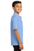 Port & Company KP55Y Youth Core Stain Resistant Short Sleeve Polo Shirt Light Blue Model Side